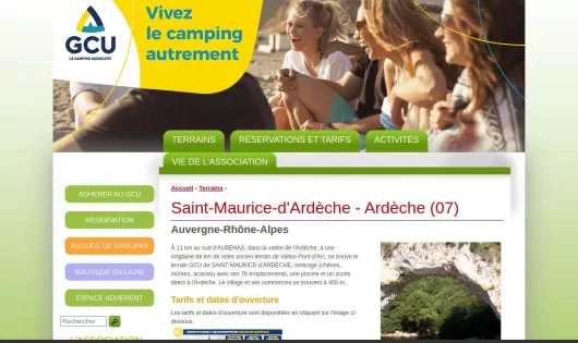 CAMPING GCU SAINT-MAURICE-D'ARDÈCHE