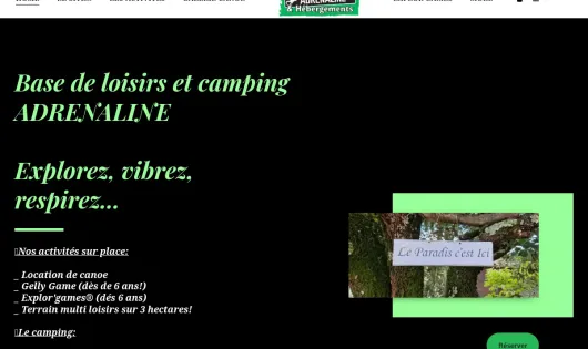 BASE DE LOISIRS ET CAMPING ADRENALINE